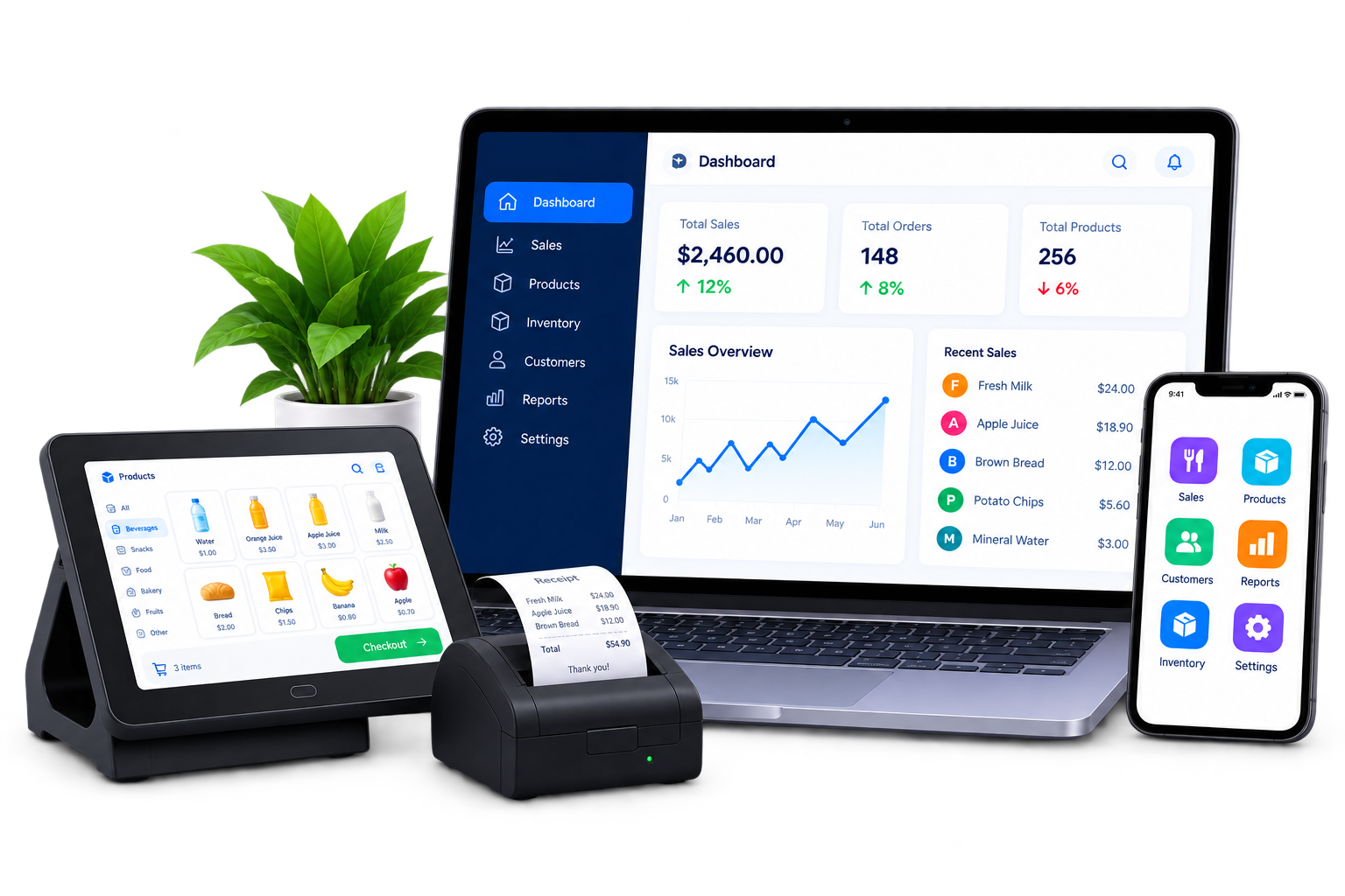 POS Terminal and SaaS Dashboard Showcase
